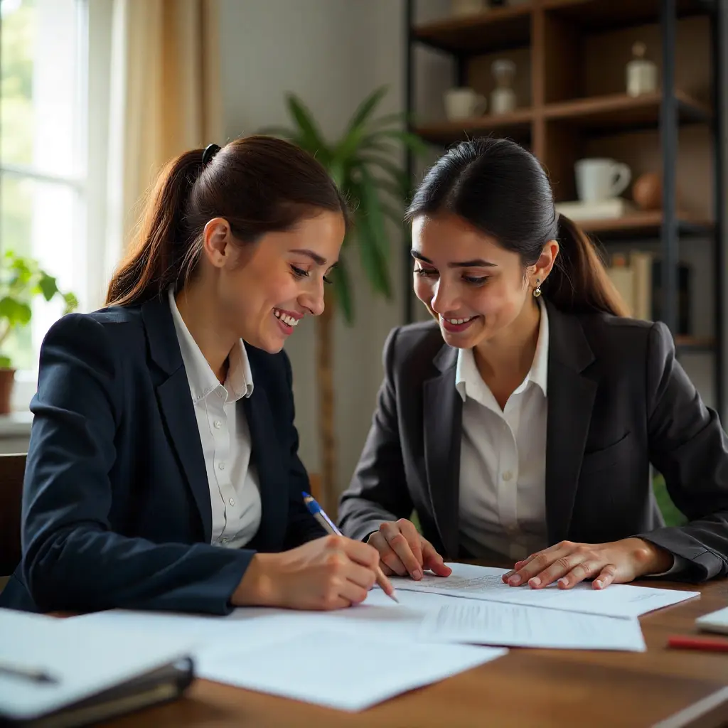 Female home tutor in Bahria Town Rawalpindi teaching a female student at his home