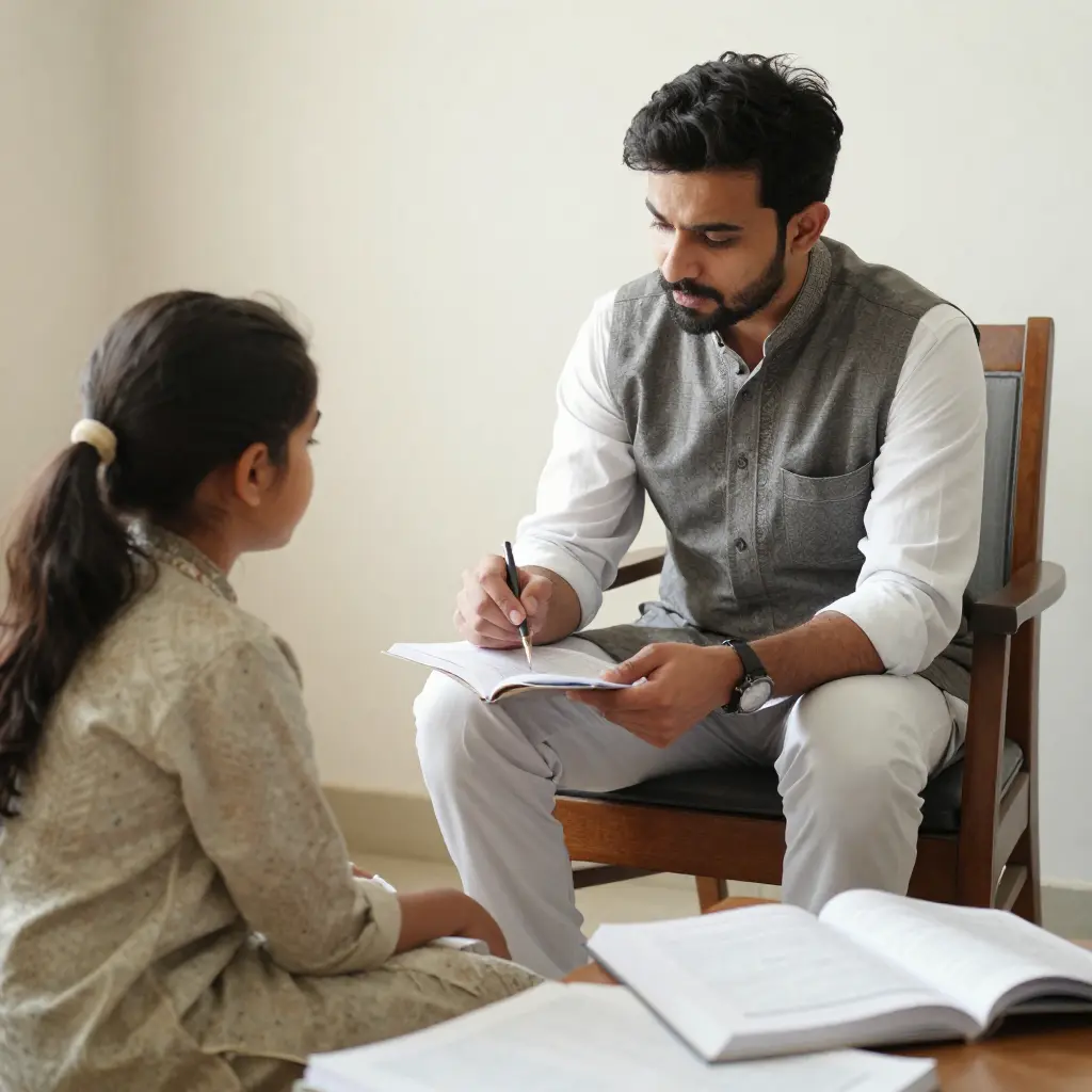 Math home tutor in Islamabad teaching mathematic at his home